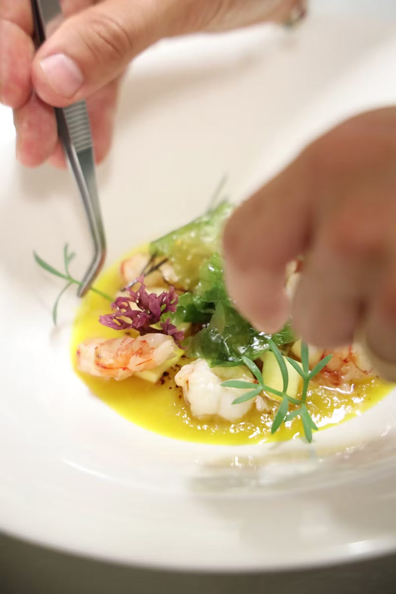 Close view of a signature dish